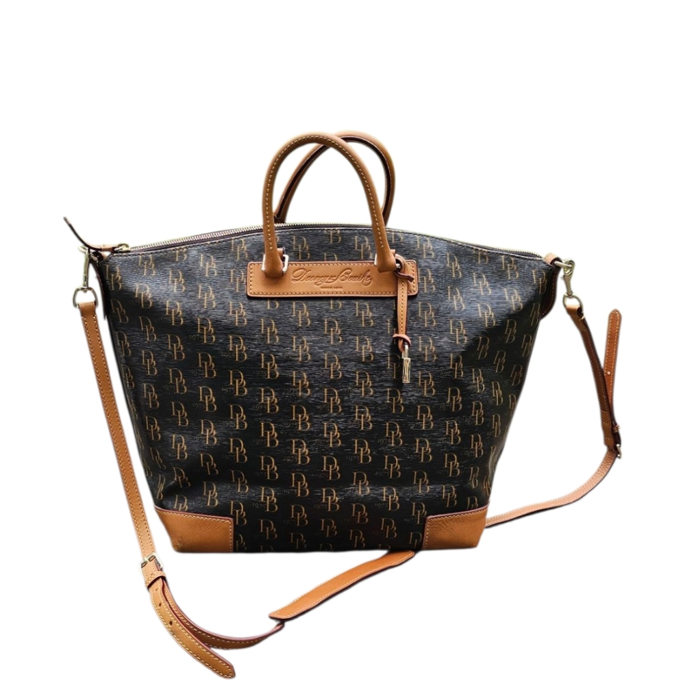 Dooney & Bourke Brown and Tan Satchel - Picture 9 of 10